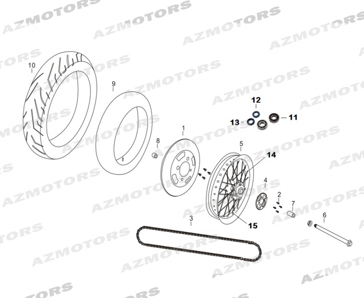 Roue Disque Arriere MASH Pieces MASH DIRT TRACK 125 (2018)