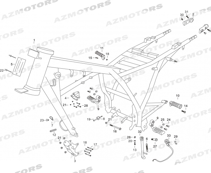 Cadre MASH pieces MASH DIRT TRACK 250 (2019-2020)