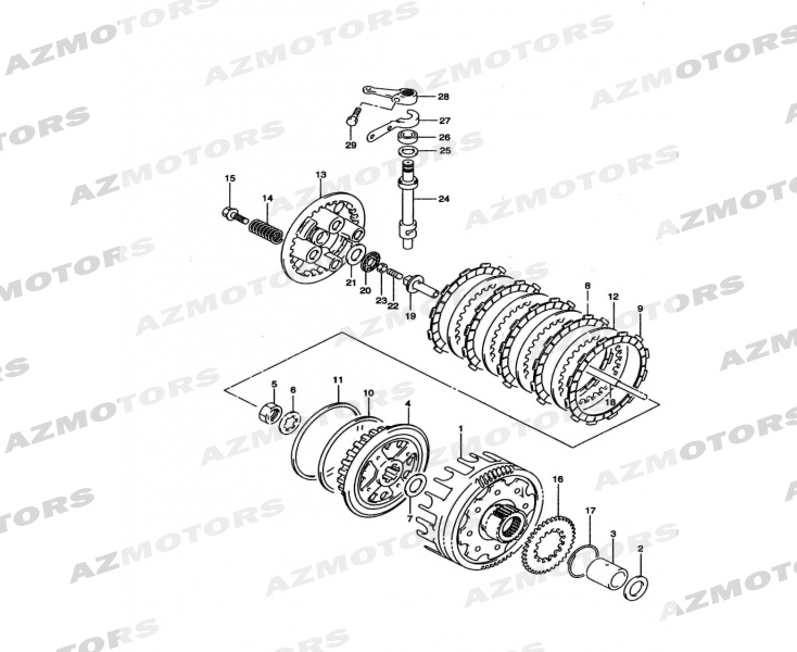 BUTEE A ROULEAUX (Mash) pour EMBRAYAGE de MASH DIRT TRACK 250 2019 2020
