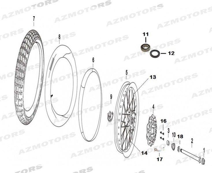 Roue Disque Avant MASH MASH DIRT TRACK 50 (2018-2019)