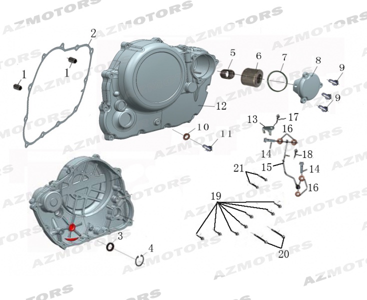 CARTER EMBRAYAGE pour MASH DIRT TRACK 650 2019