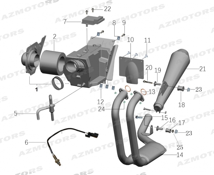 Echappement Boitier Filtre Ecu MASH Pieces MASH DIRT TRACK 650 (2019)