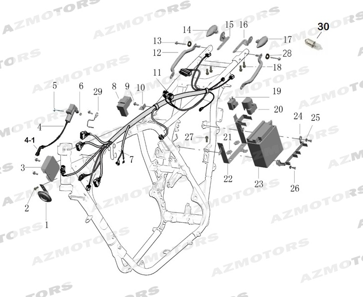 ECROU M6 FH/SR (Mash) pour FAISCEAU BATTERIE CLIGNOTANTS ARRIERE de MASH DIRT TRACK 650 2019