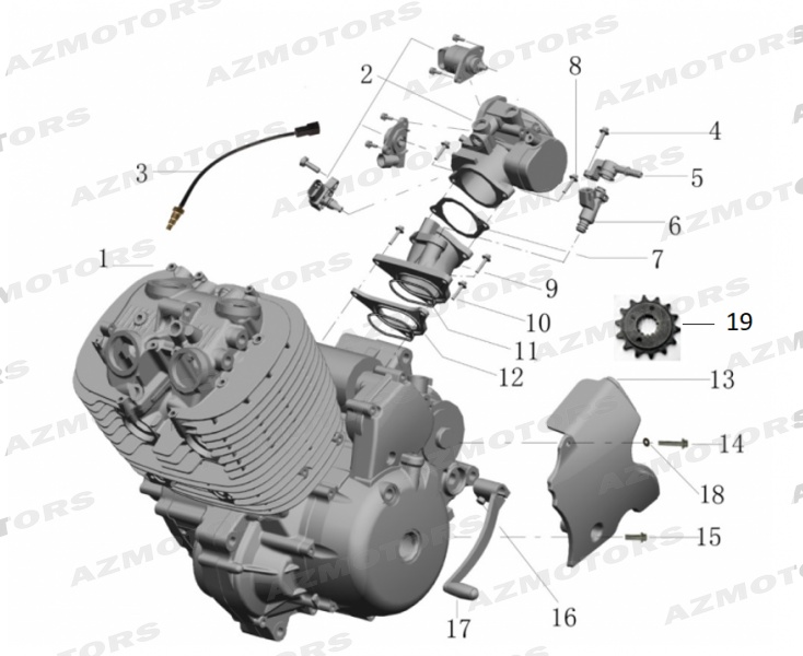 Moteur Injection Selecteur MASH Pieces MASH DIRT TRACK 650 (2019)