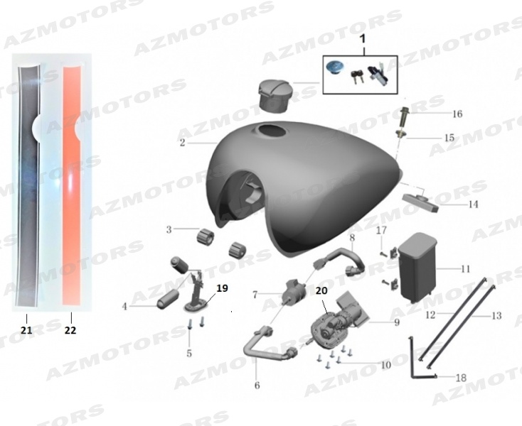 VIS M6X10  DELPHI FH (Mash) pour RESERVOIR de MASH DIRT TRACK 650 2019