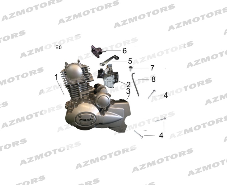 Moteur MASH Pieces MASH FIFTY 4T 50 (2017)