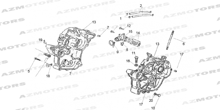 CARTER MASH Pieces MASH FIFTY 50cc Enduro Supermotard Eco/Pro (2012-2014)