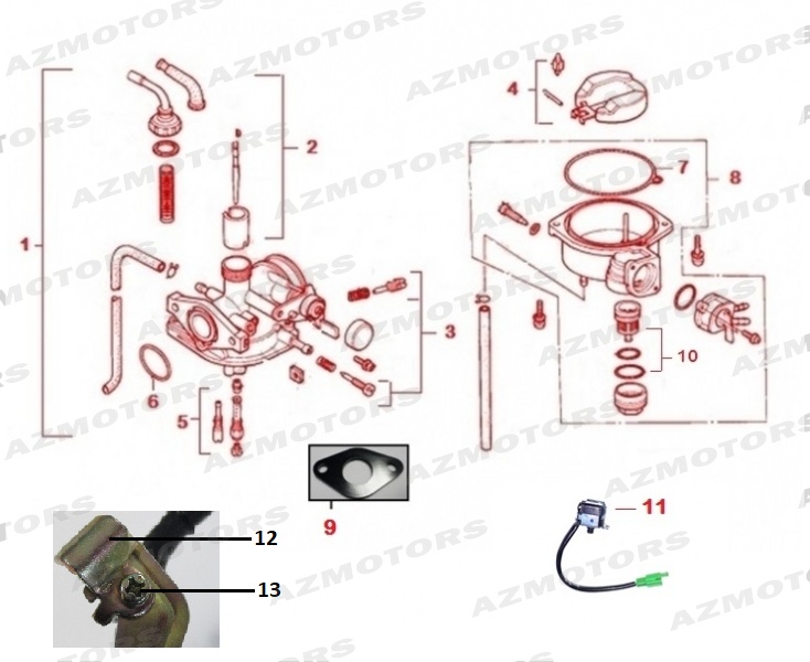 CARBURATEUR MASH Pieces MASH FIFTY 50cc Euro4 (2018-2020)