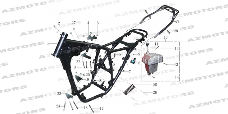 C/C CACHE LATERAL   FH/SR (Mash) pour CADRE de MASH FIVE HUNDRED 400 2014 2016 Euro3