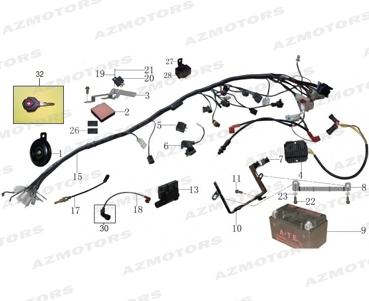 COMPOSANT ELECTRIQUE MASH MASH FIVE HUNDRED 400 2014 2016 Euro3