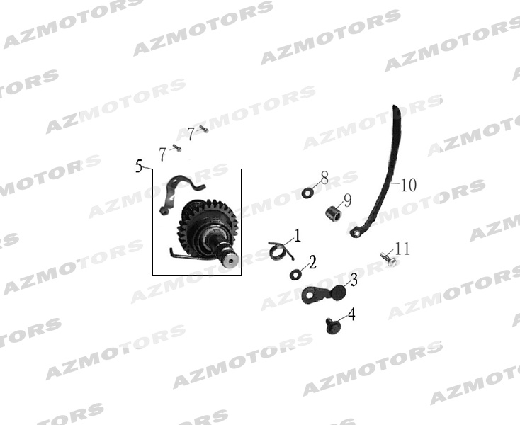 Arbre Kick Guide MASH Pieces MASH FIVE HUNDRED 400 - Moteur noir (2018-2020)