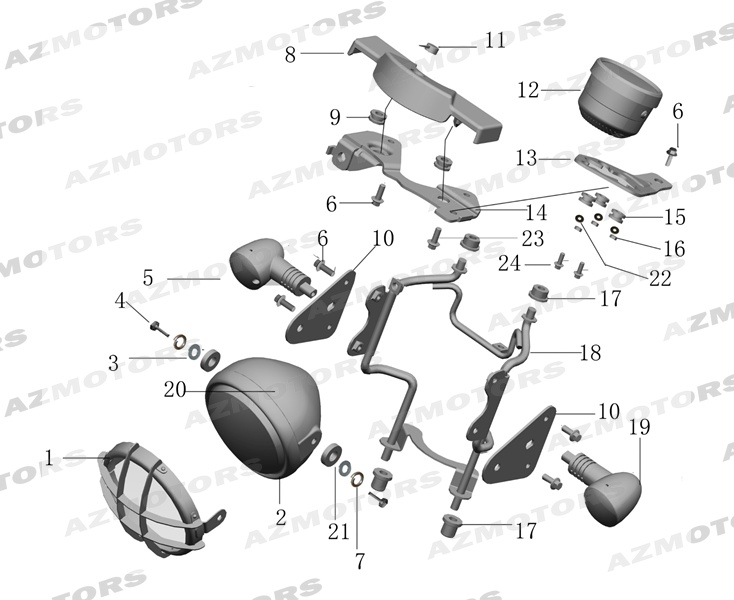 Compteur Phare Avant MASH Pieces MASH FORCE 400 ARMY (2019)