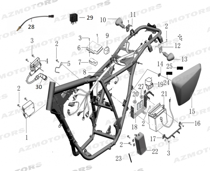 Composants Electrique Clignotant Arriere MASH Pièces MASH FORCE 400 DESERT (2020)