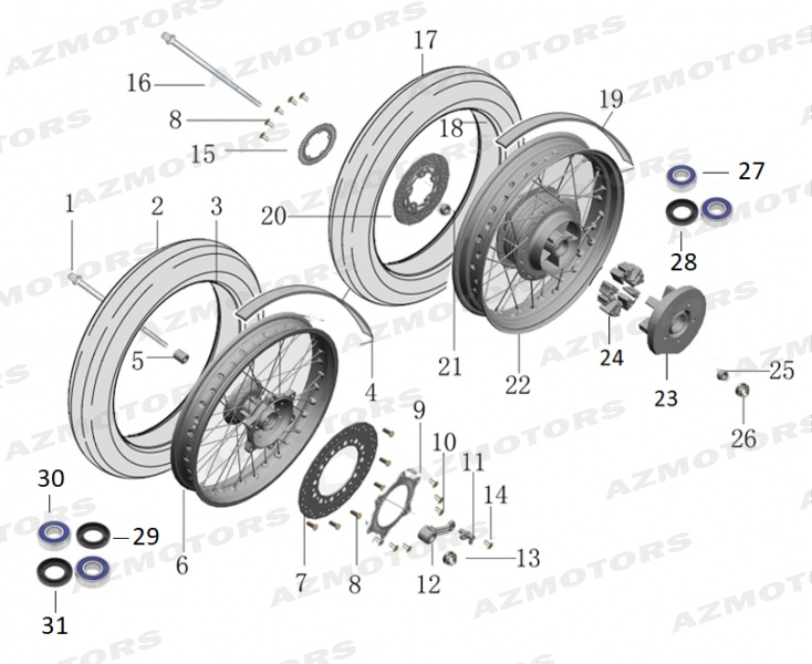 CAPTEUR VITESSE  DELPHI FH (Mash) pour ROUES AVANT ARRIERE de MASH FORCE 400 DESERT 2020