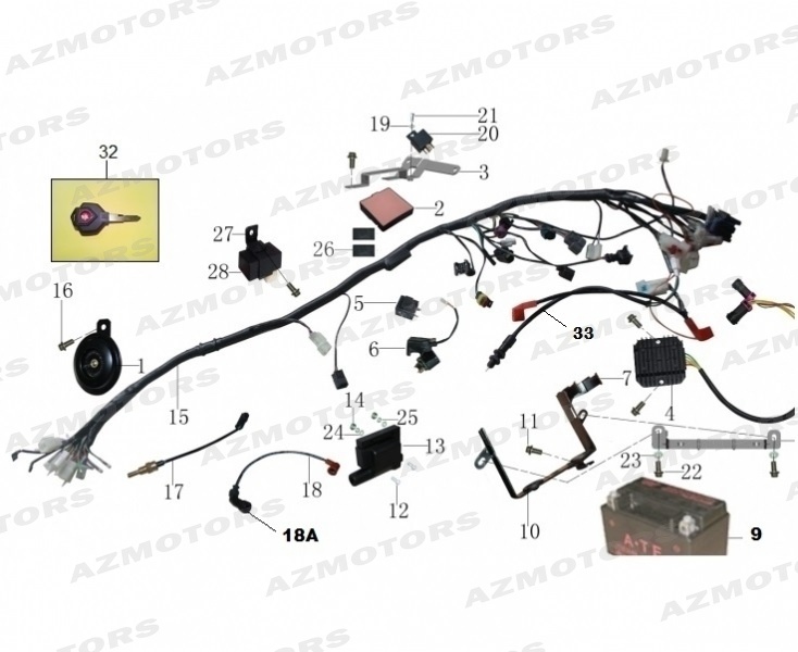 VIS M4X20 SWM pour COMPOSANT ELECTRIQUE de MASH SCRAMBLER 400 2015 2016