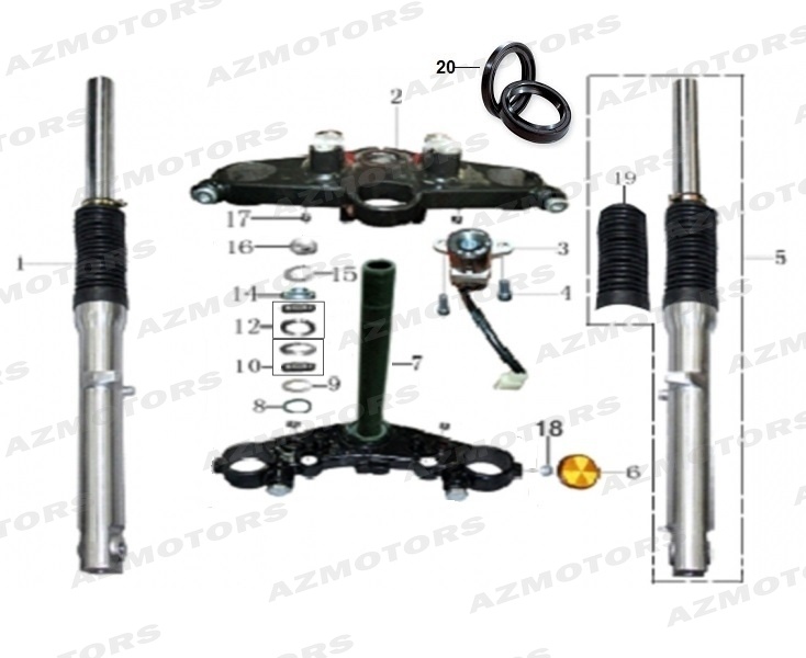 Fourche MASH Pieces MASH SCRAMBLER 400 (2015-2016)
