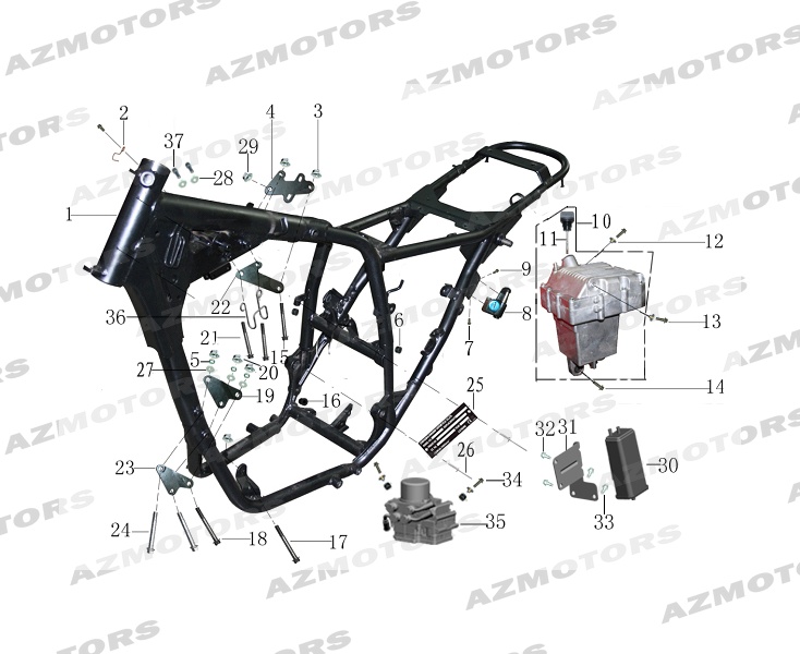 VIS M6X10  DELPHI FH (Mash) pour CADRE de MASH SCRAMBLER 400 CHROMIUM 2018