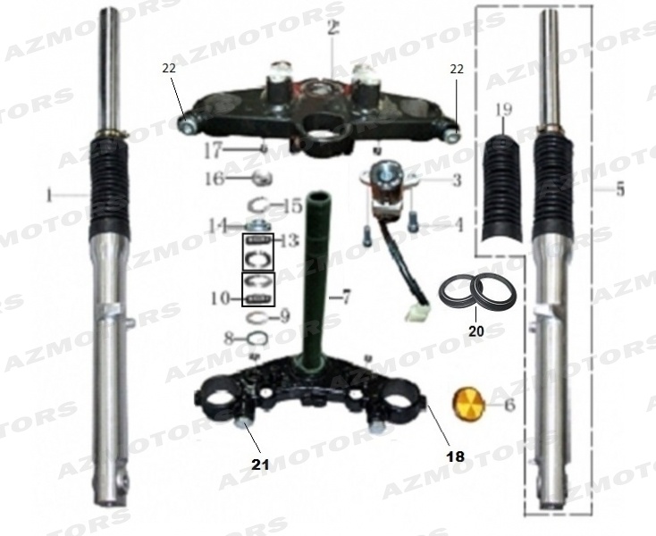 VIS TE SUPERIEUR BTR 8X30MM  FH (Mash) pour FOURCHE de MASH SCRAMBLER 400 CHROMIUM 2018