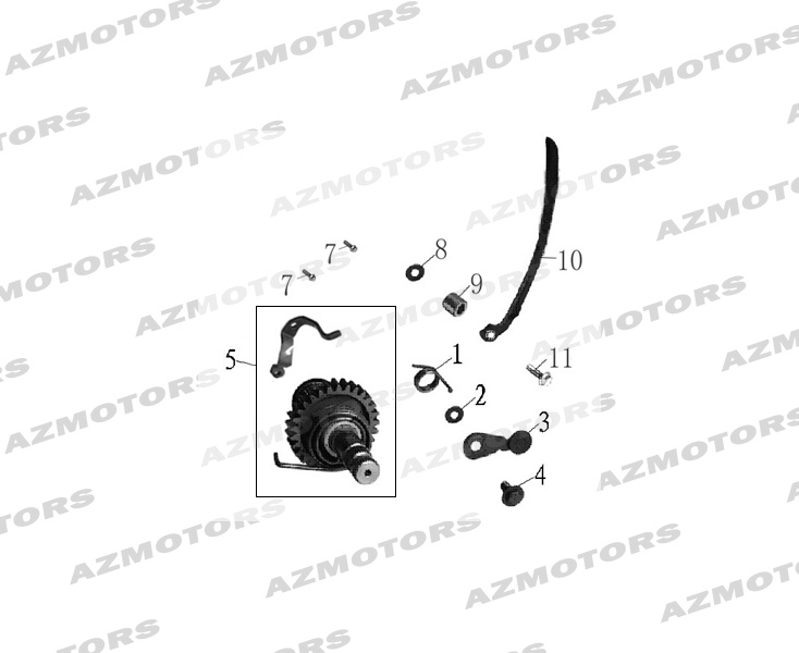 Arbre De Kick Guide MASH Pieces MASH SCRAMBLER 400 Euro4 (2017-2020)