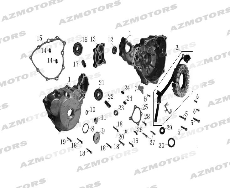 Carter Allumage Stator MASH Pieces MASH SCRAMBLER 400 Euro4 (2017-2020)