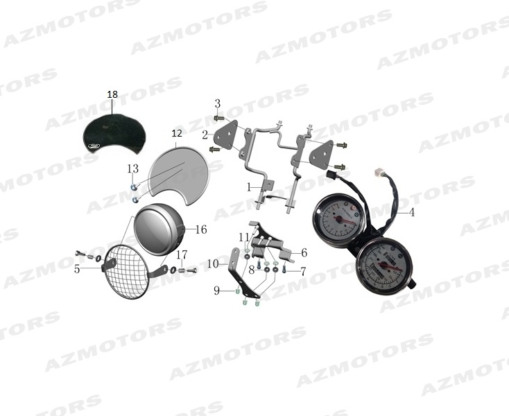 Compteur Phare MASH Pieces MASH SCRAMBLER 400 Euro4 (2017-2020)