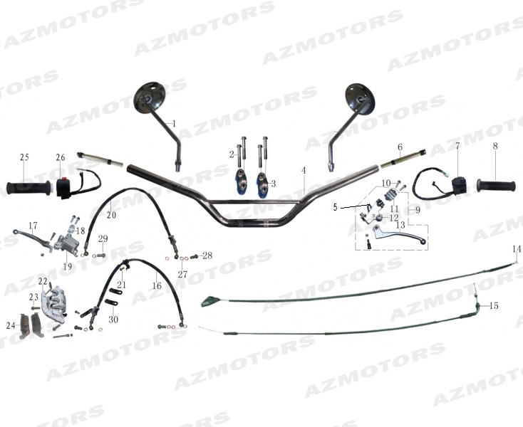 GUIDON_COMMODOS_FREIN_AVANT MASH Pieces MASH SCRAMBLER 400 Euro4 (2017-2020)