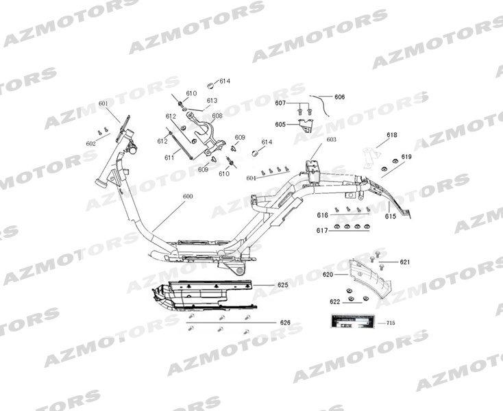 ECROU M6 CITY50/125 (Mash) pour CADRE de MASH SIXTY 125 4T 2016