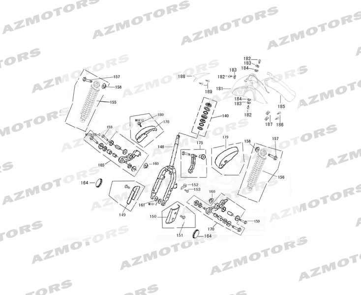 Fourche Amortisseurs MASH Pieces MASH SIXTY 125 4T (2016)