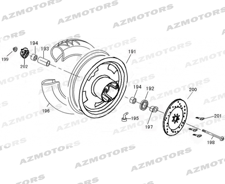 ROUE AVANT MASH MASH SIXTY 125 4T Euro4 2017 2019