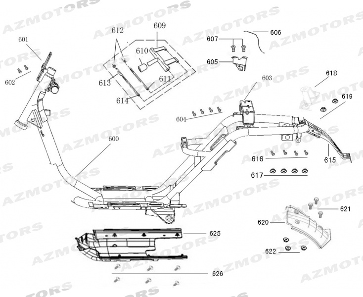 ECROU M6 CITY50/125 (Mash) pour CADRE de MASH SIXTY 50 4T 2016