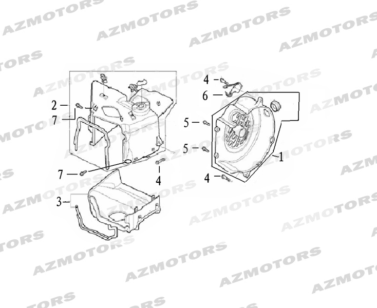 COUVERCLE BOITE A AIR MASH MASH SIXTY FIVE 125 4T 2013 2014