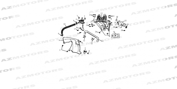Echappement Filtre A Air MASH Pieces MASH SIXTY FIVE 125 4T (2013-2014)