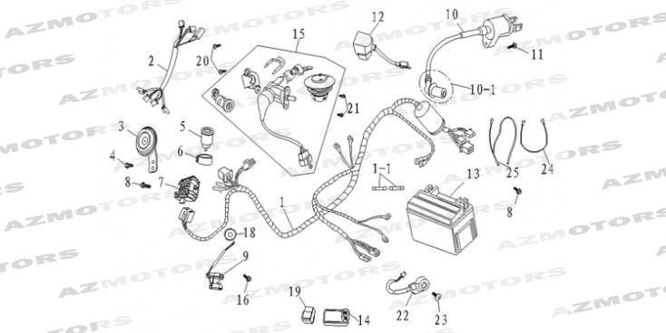 Faisceau Electrique MASH Pieces MASH SIXTY FIVE 125 4T (2013-2014)