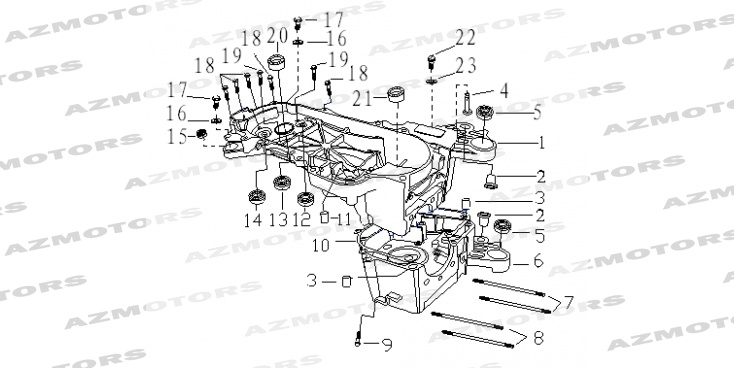 Carter Moteur MASH Pieces MASH SIXTY FOUR 50 4T (2013-2014)