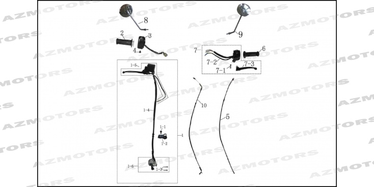 Commodos Freins Cables MASH Pieces MASH SIXTY FOUR 50 4T (2013-2014)