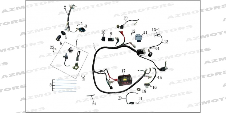 Faisceau Electrique MASH Pieces MASH SIXTY FOUR 50 4T (2013-2014)