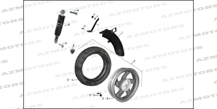 Roue Arriere MASH Pieces MASH SIXTY FOUR 50 4T (2013-2014)
