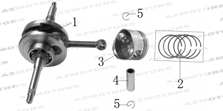 Piston Vilebrequin Storia 125 MASH 