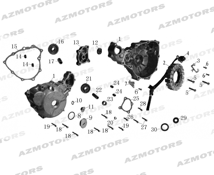 CARTER_ALLUMAGE_STATOR MASH Pieces MASH TT40 400 (2017-2018)