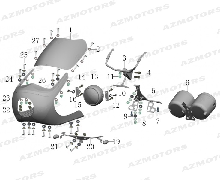 TETE_DE_FOURCHE_COMPTEUR_PHARE MASH Pieces MASH TT40 400 (2017-2018)