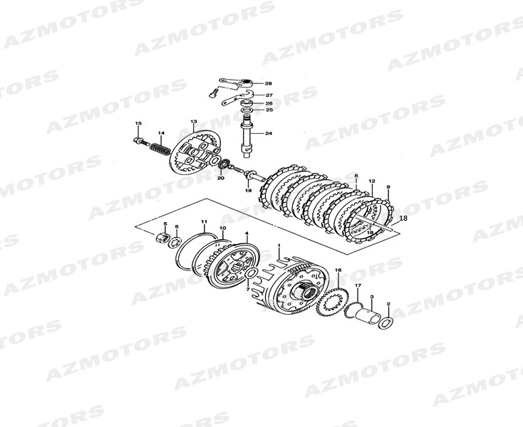 BUTEE A ROULEAUX (Mash) pour EMBRAYAGE de MASH TWO FIFTY Euro 4 250 2017 2020