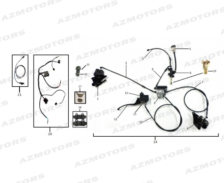 ETRIER AR 2-50 ABS -R- (Mash) pour ENSEMBLE FREIN ABS de MASH TWO FIFTY Euro 4 250 2017 2020