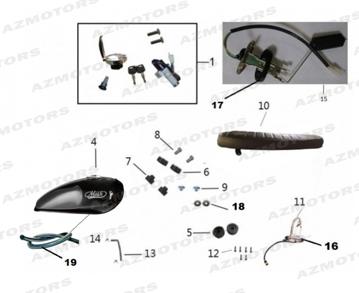 Reservoir Selle Kit Serrure MASH 