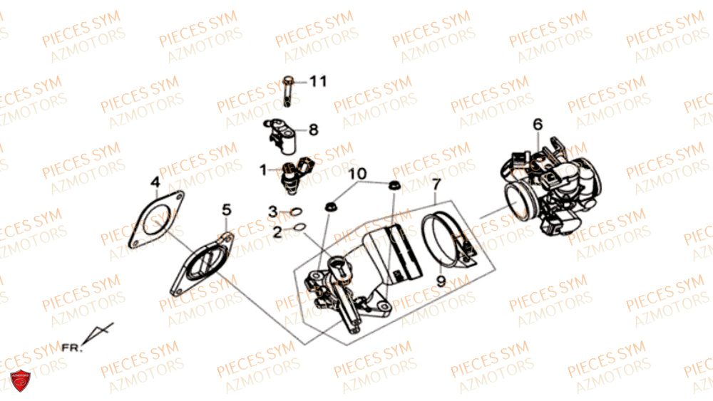 Injection SYM Pièces MAXSYM 600 I ABS EXECUTIVE EURO 4 - LX60A3-EU et LX60A4-EU (2017-2020)