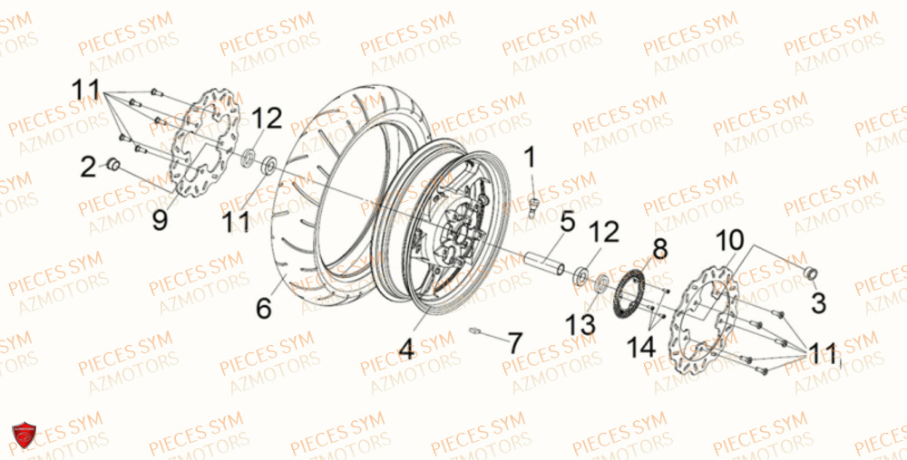 Roue Avant SYM Pièces MAXSYM TL 500 - TL47W1-EU (2019)