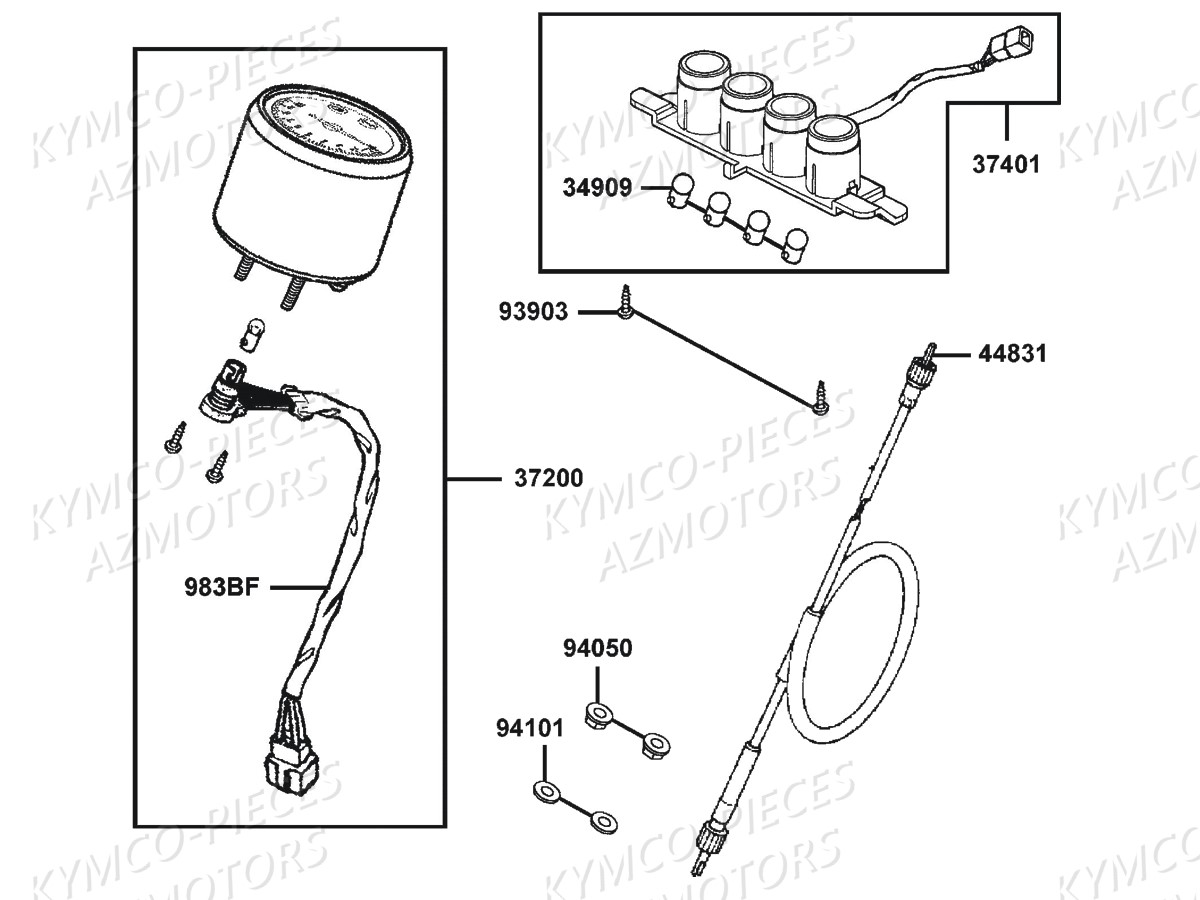 COMPTEUR-DE-VITESSE KYMCO Pièces Quad Kymco MAXXER 250 SE