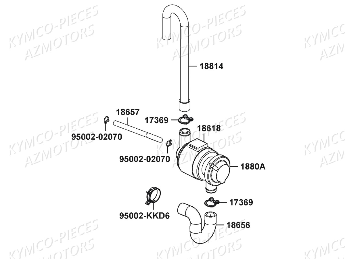 Reniflard KYMCO Pièces MAXXER 250 SE EURO2 (LA50AF)
