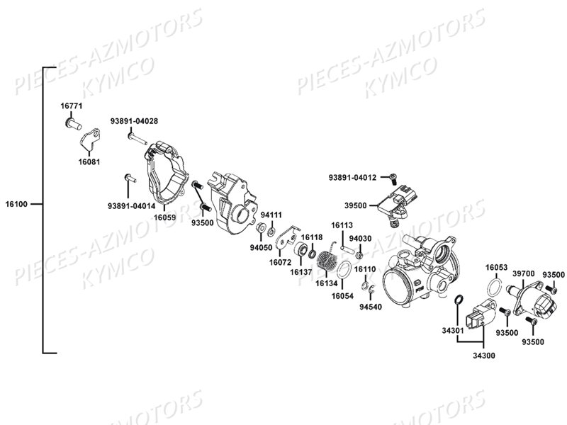 Carburation KYMCO Pièces MAXXER 450I IRS EURO 2 (LC90BD)
