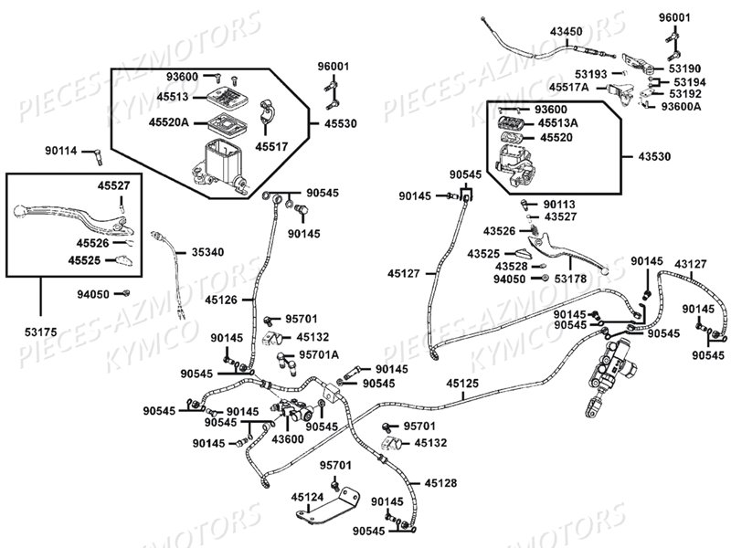 SYSTEME_DE_FREINS KYMCO Pièces Quad Kymco MAXXER 450 I