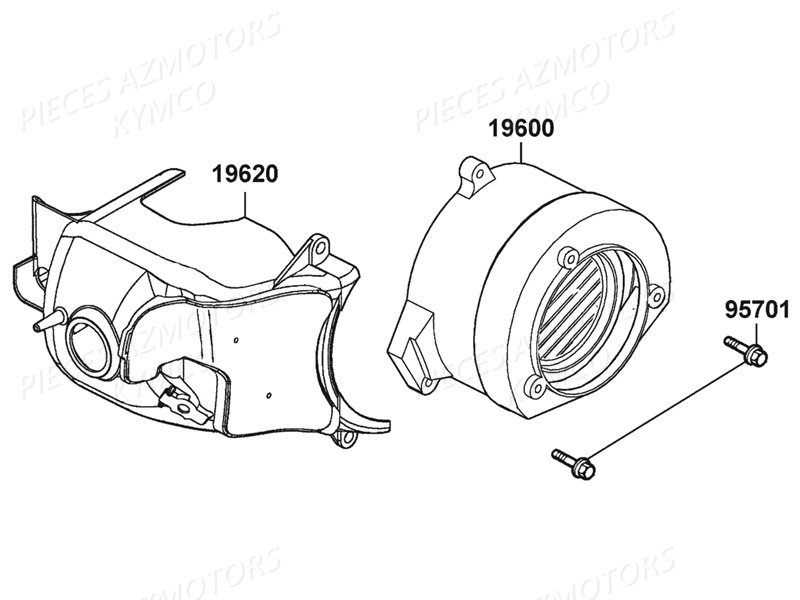Carter De Refroidissement KYMCO Pieces MAXXER 50 S 2T N.H (LA10FD)
